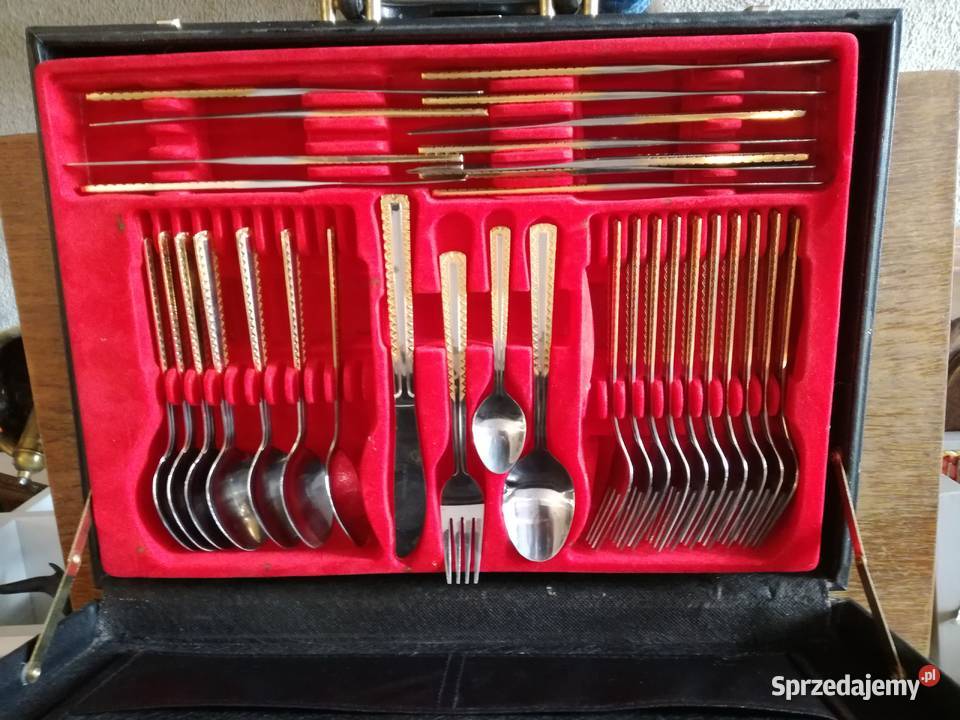 ZŁOCONE SZTUĆCE SOLINGHOFF W WALIZCE Akcesoria kuchenne sprzedam
