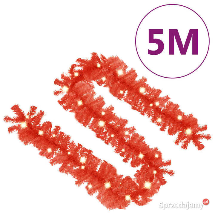 Girlanda świąteczna z lampkami LED 5 m czerwona sprzedam