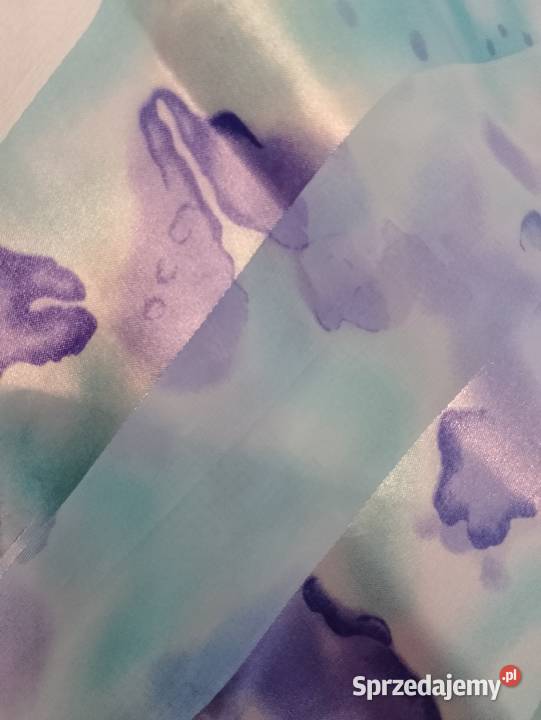 SZALIK błękitny z połyskującym wzorem lekki Oborniki