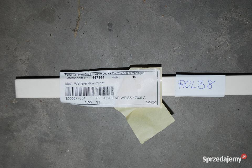 PROWADNICA PLASTIKOWA DRZWI PRZESUWNYCH 116 Części Grzebowilk sprzedam