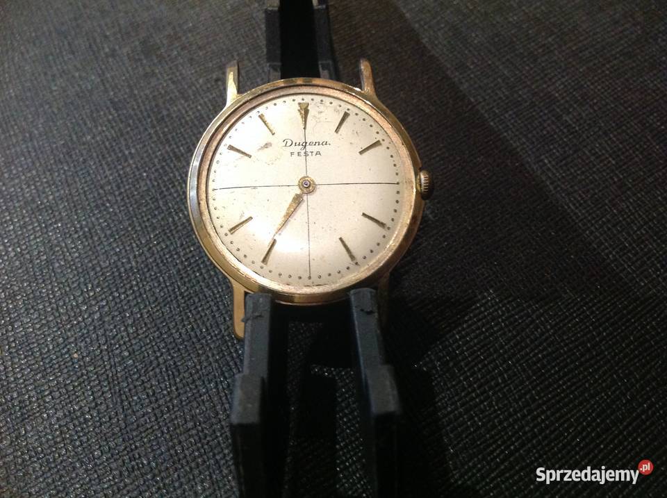 Stary Zegarek Pozłacany Męski DUGENA FESTA