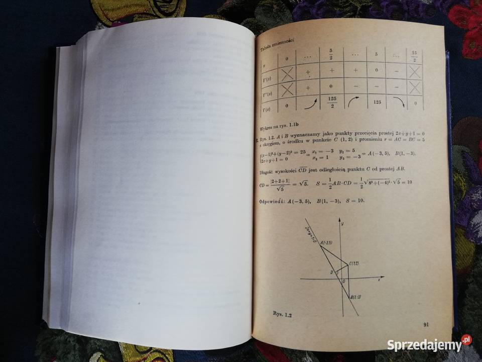 Matematyka zadania maturalne i egzaminacyjne Rok wydania 1991 małopolskie Kraków