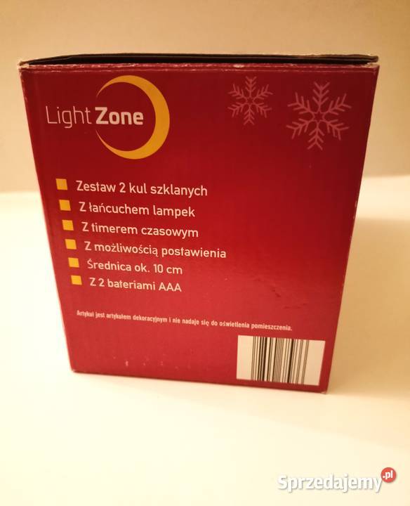 Kule szklane bożenarodzeniowe podświetlane LED Pozostałe Łódź