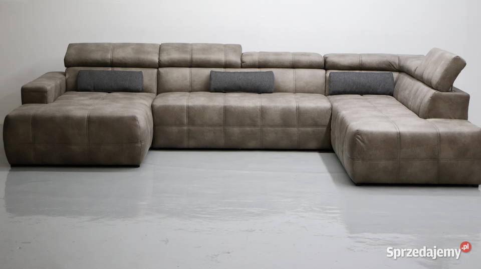 TPR WIelkie U regulowane zagłówki szaro brązowa Poznań