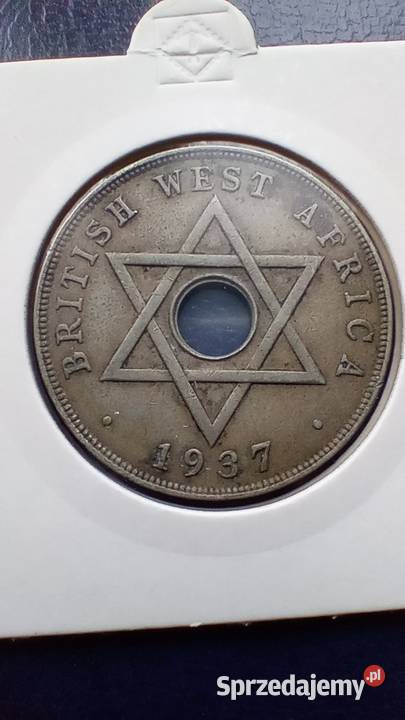 Stare monety 1 pens 1937 Brytyjska Afryka Lesko