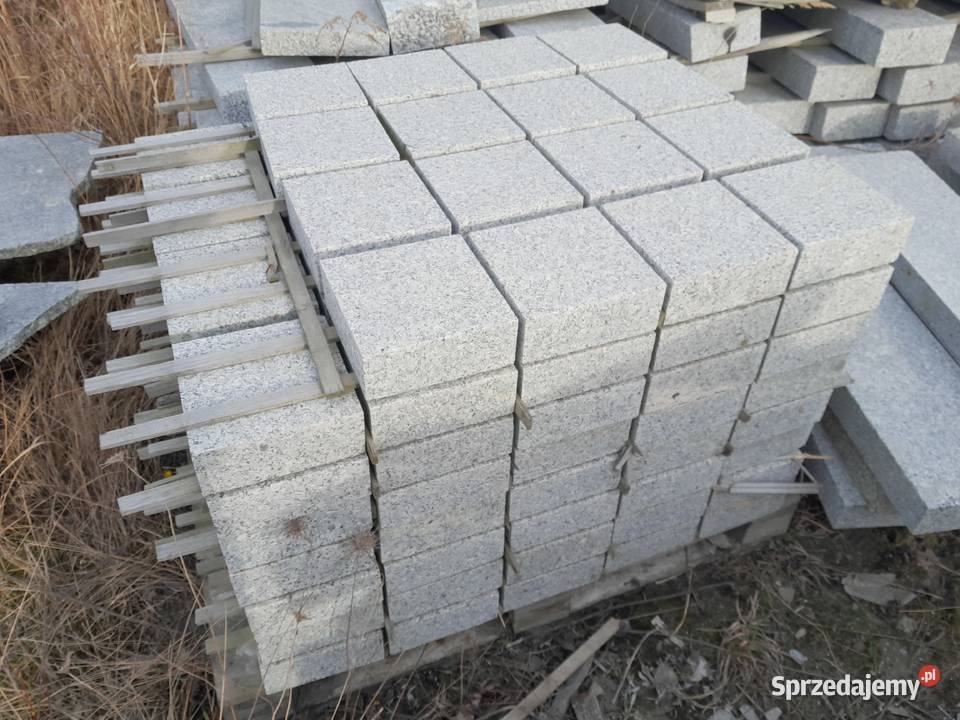 Płyty granitowe 20x20 gr 8 płomieniowane Strzegom