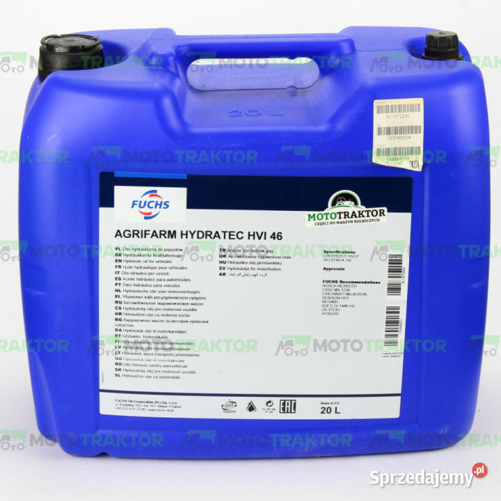 OLEJ FUCHS AGRIFARM HYDRATEC HVI 46 20L Łążynek