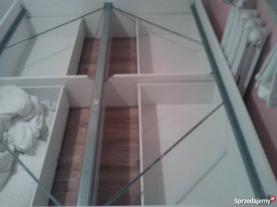 Łóżko stylowe IKEA BRIMNES szuflady rama i biały Meble Warszawa