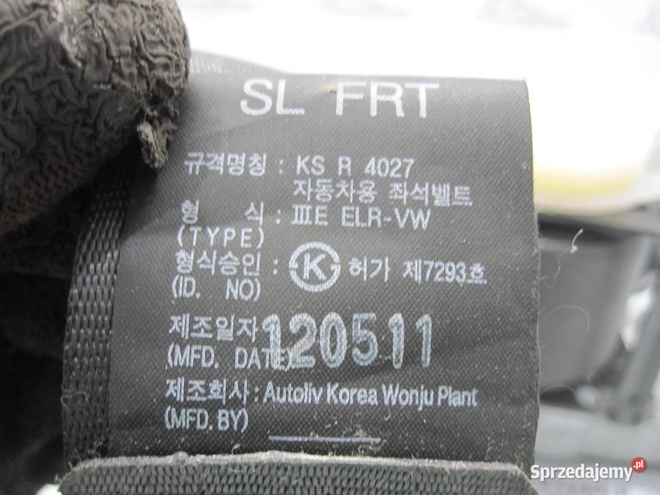 KIA SPORTAGE III 12r pas bezpieczeństwa lewy