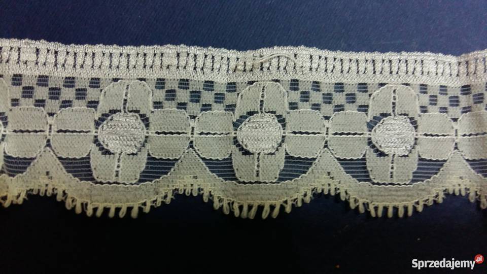 Biała taśma satynowaWstawki koronkiPasmanteria Łódź
