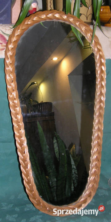 lustro w wiklinie vintage_D