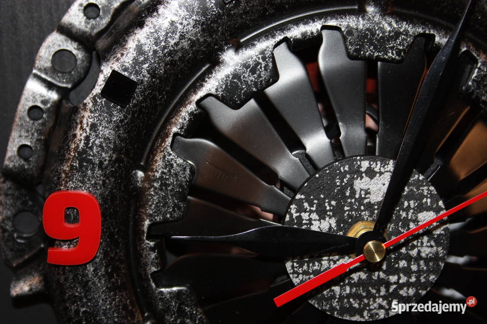 Duży zegar docisk sprzęgła 36 Scrap metal Art Dębica