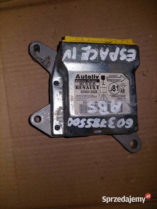 RENAULT ESPACE sensor airbag 8200313338 Komputery Kielce