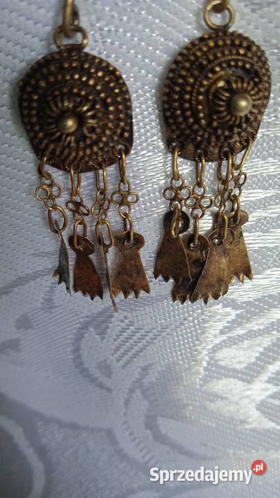 GRECKIE KOLCZYKI Z OKSYDOWANEGO MOSIĄDZU Zegarki i Biżuteria Piła sprzedam