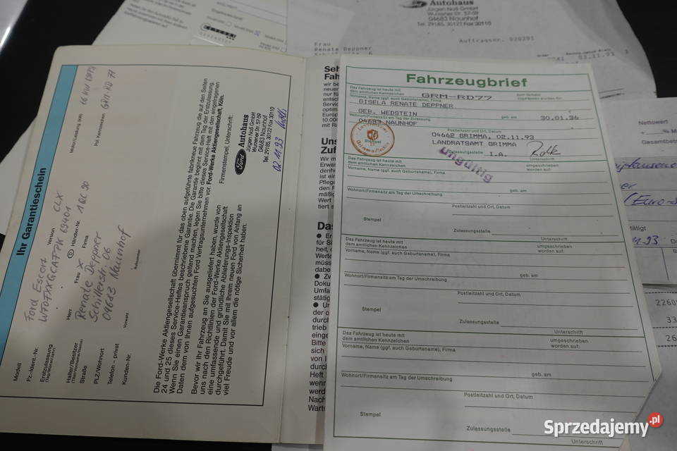 Ford Escort 16 16V CLX sedan 1 właściciel ABS Zgierz