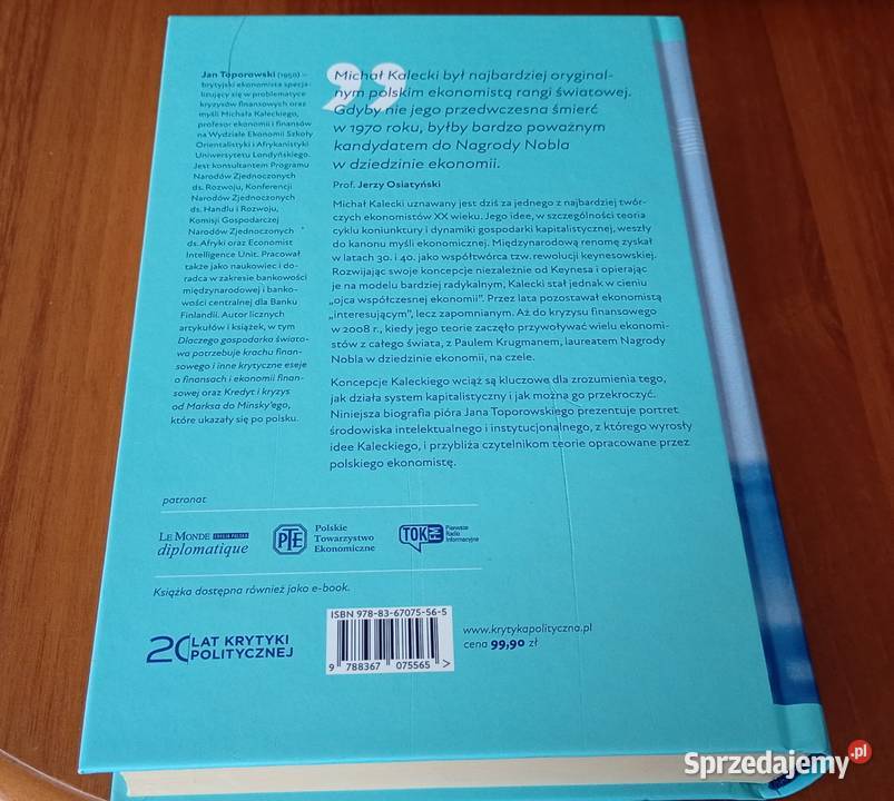 Michał Kalecki biografia intelektualna Jan Rok wydania 2022 Gdańsk
