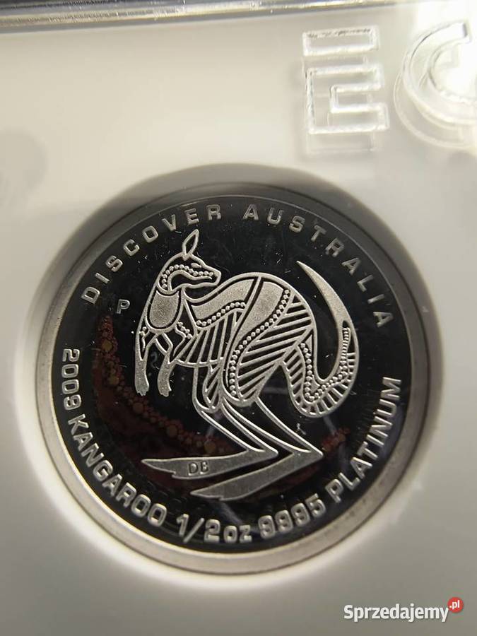 Kangur 2009 proof pół uncji PLATYNA grading PR70 Bielsko-Biała sprzedam
