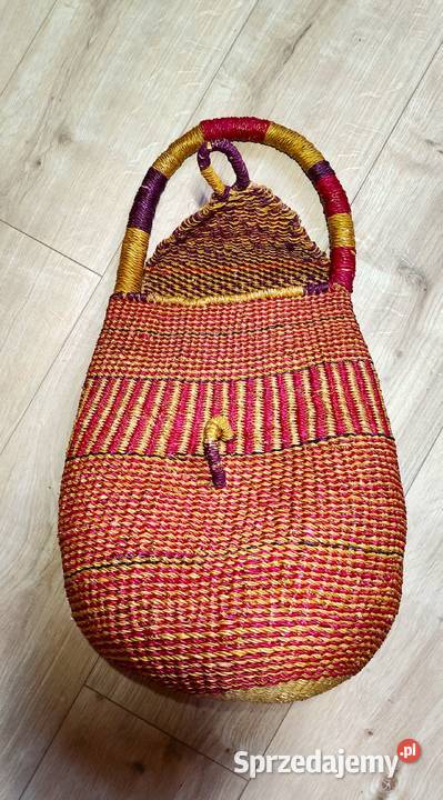 Kosz torba Bolga Ghana ręcznie tkana Kalisz