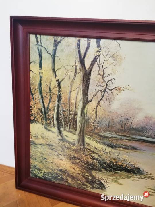 Duży obraz w drewnianej ramie reprodukcja Włoska mazowieckie Warszawa