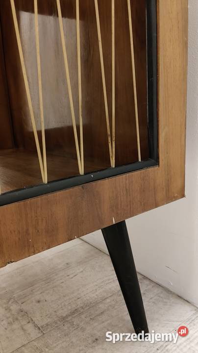 stolik radiowy PRL żyłki patyczak vintage design Radomsko sprzedam