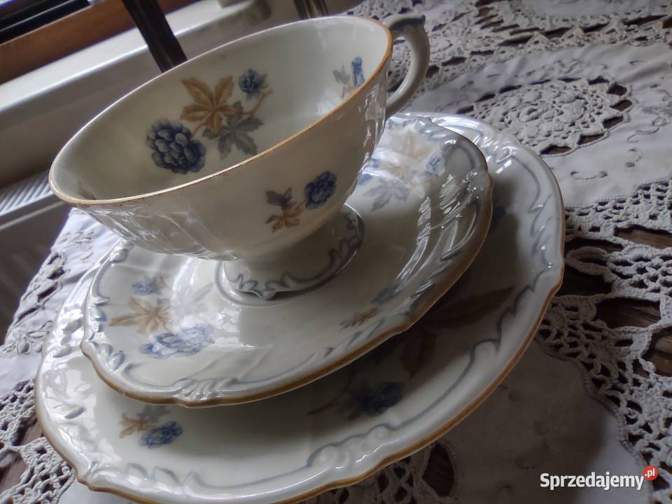 Zestaw śniadaniowy trio porcelana Uhlstadt wielkopolskie Gniezno