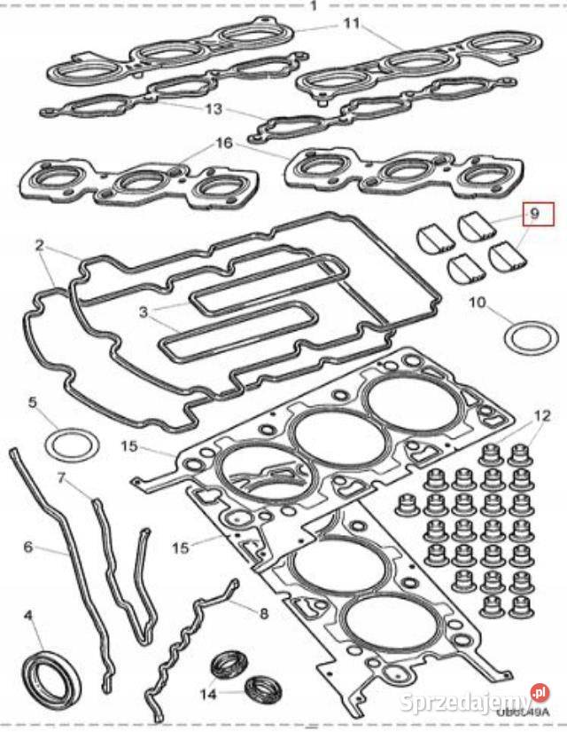 PODKŁADKA CYLINDRA ZAWORÓW JAGUAR STYPE XTYPE lubelskie sprzedam
