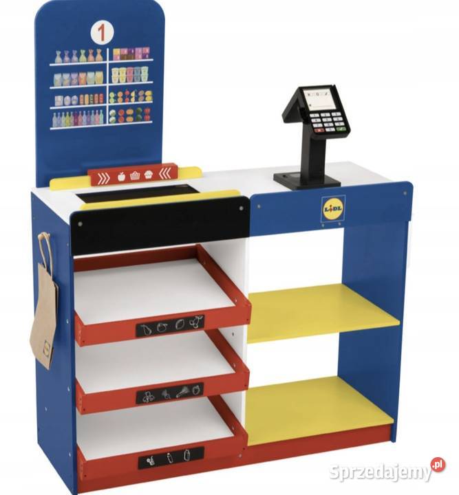 DREWNIANY SKLEP LIDL Z KASĄ I AKCESORIAMI DZIECI Radom