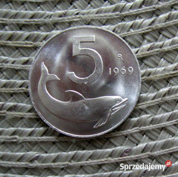Włochy 5 Lirów 1969r Ładna