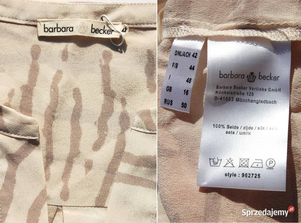 Barbara Becker jedwabna bluzka r 42 XL zebra Rozmiar 42(XL) Lublin sprzedam