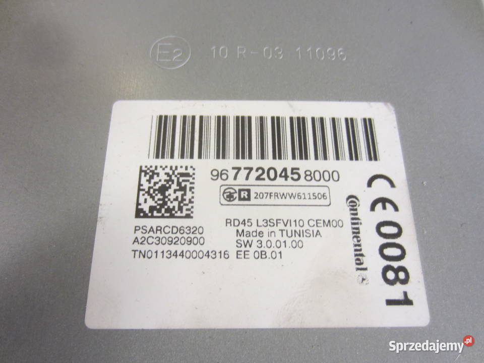 Radio fabryczne czytnik płyt Peugeot 308 2013 Szczecin