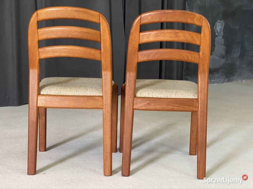 2 krzesła vintage Dyrlund teak Dania lata 60 Budno