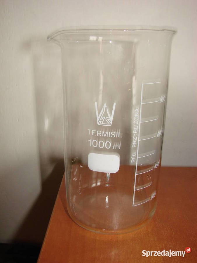 Termisil szklana zlewka 1000 ml PRL pomorskie Pruszcz Gdański sprzedam