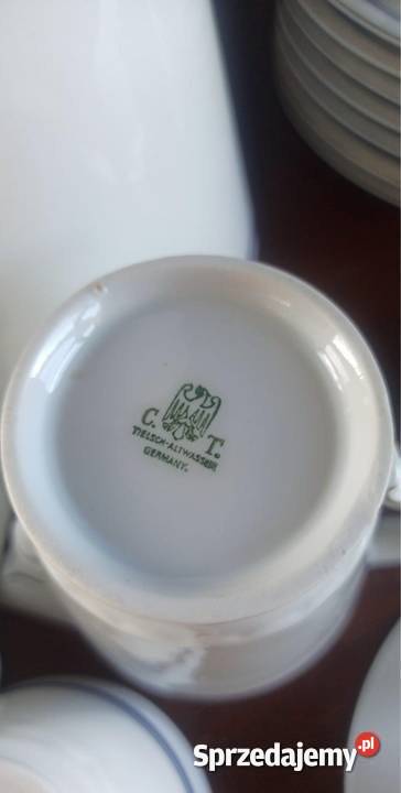 Filiżanka z talerzykiem Carl Tielsch Altwasser Porcelana i szkło Gdańsk