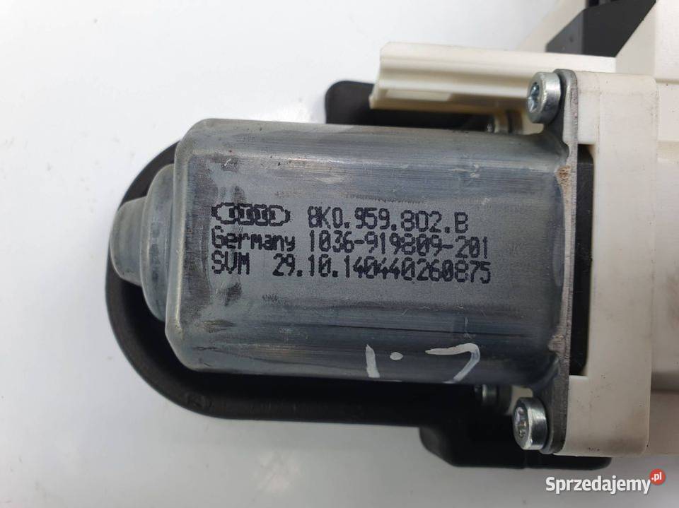 SILNICZEK SZYBY LT AUDI A8 L D4 8K0959802B Pozostałe Lipno