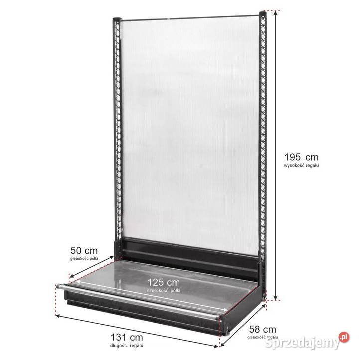 Regał sklepowy WANZL przyścienny 195 x 131 bez podkarpackie Chmielów