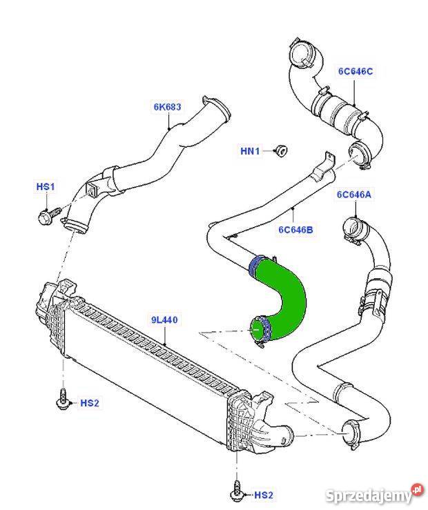 PRZEWÓD TURBO INTERCOOLER FORD KUGA 20 1508540 Bielsko-Biała