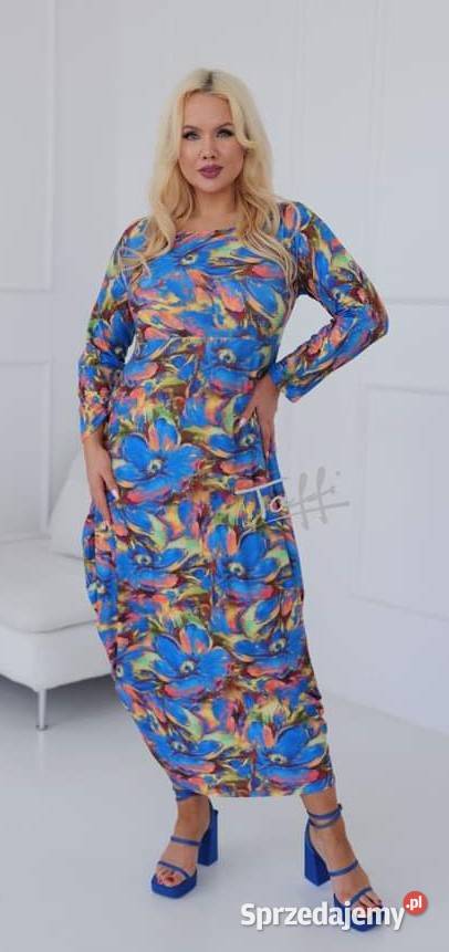 Sukienka maxi Taffi 4 wzory kolory mazowieckie Warszawa
