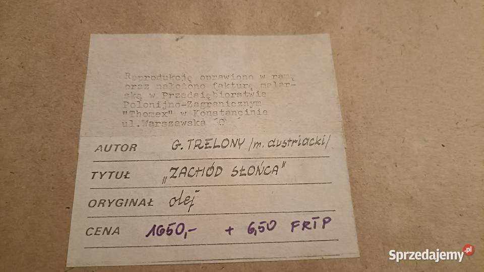 Dwa Ładne stare obrazy Reprodukcja Warszawa