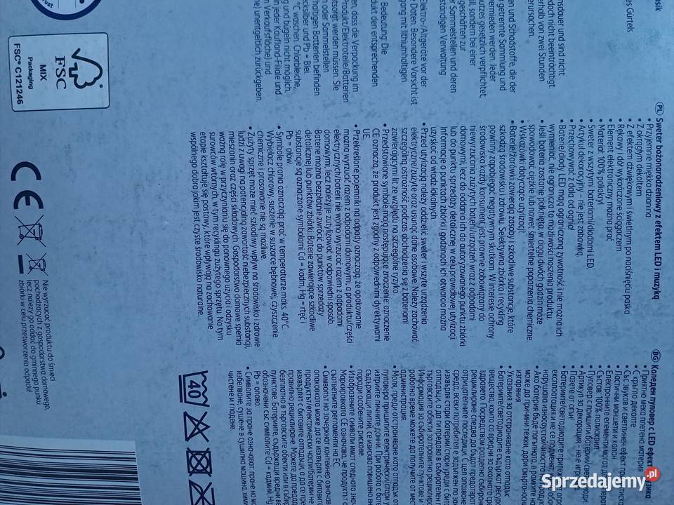 Sweter świąteczny męski Święty Mikołaj broda z mazowieckie sprzedam