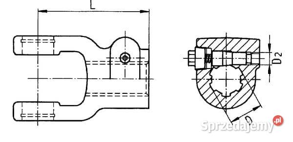 Widłak ze śrubą zaciskową stożek zaciskowy 134 małopolskie Kamionna