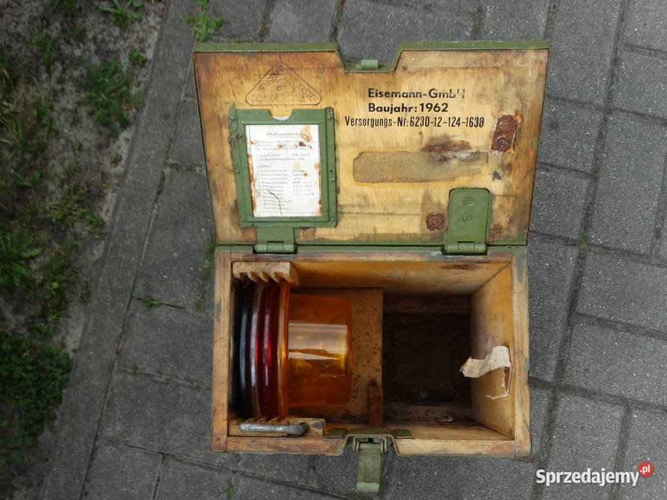 UNIKAT Lampa Wojskowa Eisemann KEB 1301 1962 lubelskie Biłgoraj