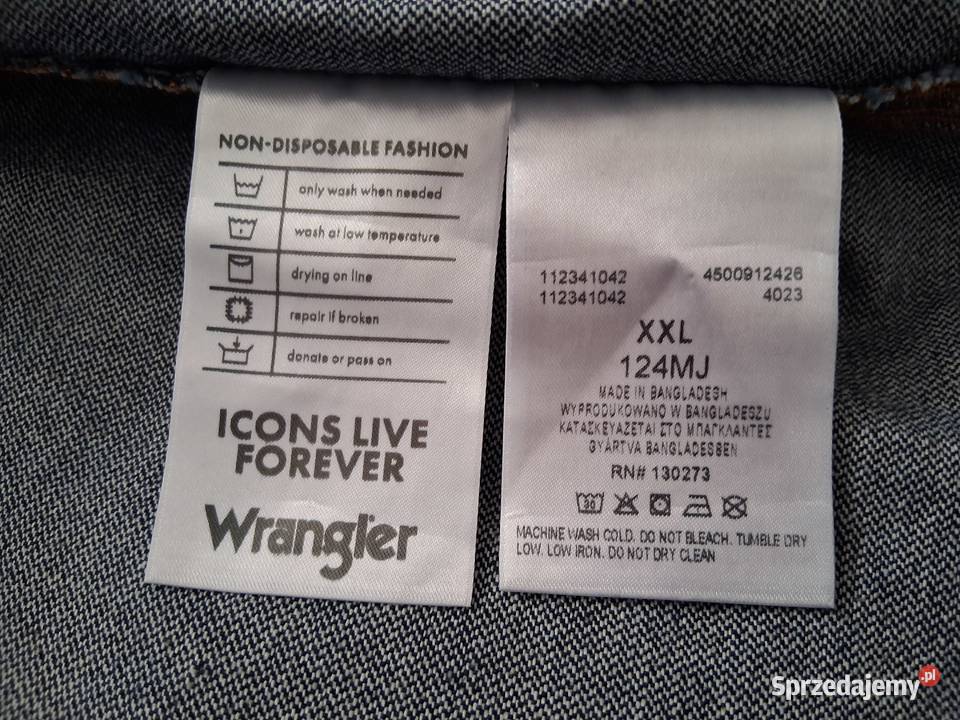 Nowa Kurtka jeansowa Wrangler ICONS 124 MJ łódzkie Łódź