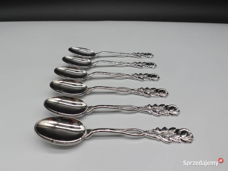 Komplet Łyżeczek z Różyczką 6 w kolorze srebrnym Raszków