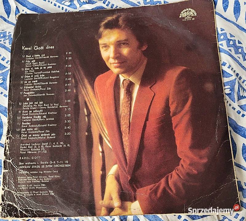 Karel Gott Dnes 1980 płyta winylowa płyta winylowa Płyty i kasety Kultura i Rozrywka Chełmno