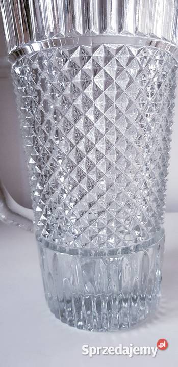 Duży ciężki szklany dzbanek na wodę wazon Ruda Śląska
