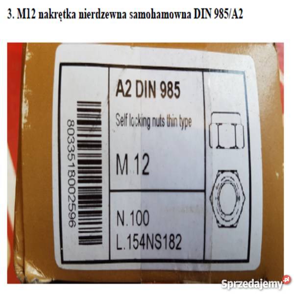 M20 M16 M12 M10 M8 śruby i nakrętki DIN 933A2 Katowice