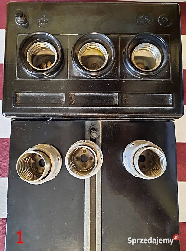 Tablica bezpiecznikowa trójfazowa bakelitowa Elektryka sprzedam