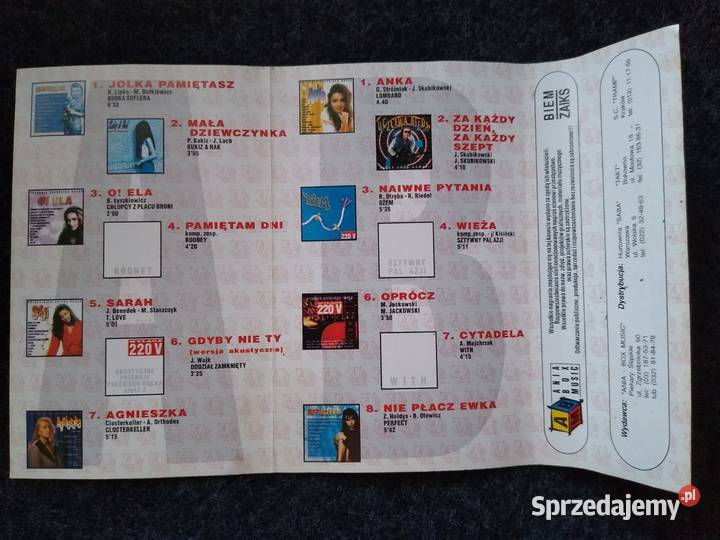 MC cassette cover ANIA BOX MUSIC Prezentuje pomorskie Gdańsk