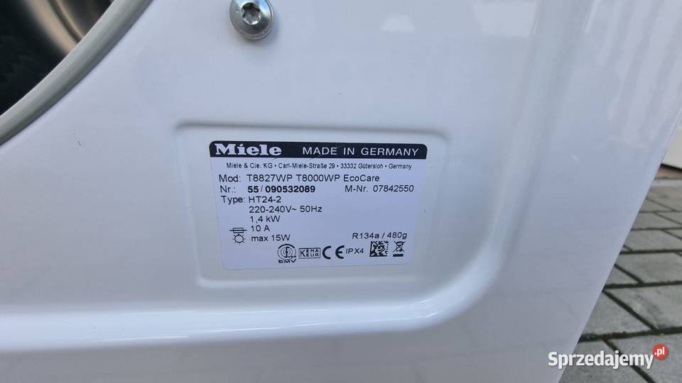 Suszarka kondensacyjna z pompą ciepła Miele Pralki i suszarki Wrocław