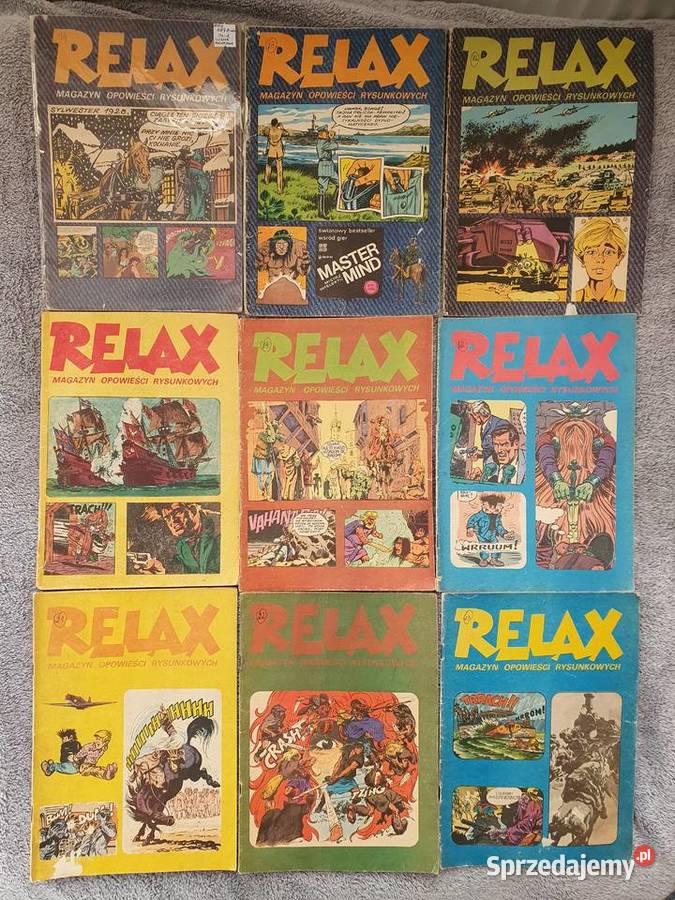 Magazyn Relax zestaw 25ciu numerów komiksy PRL Gdynia